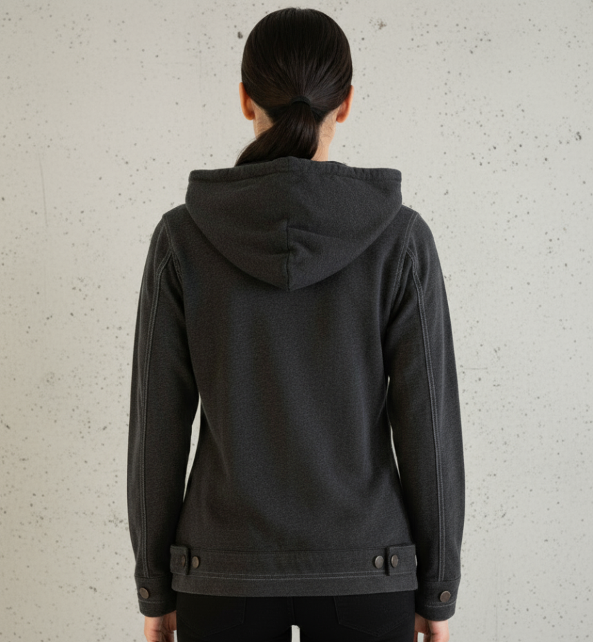 Women's Cove Beach Hoodie Jacket (Charcoal)