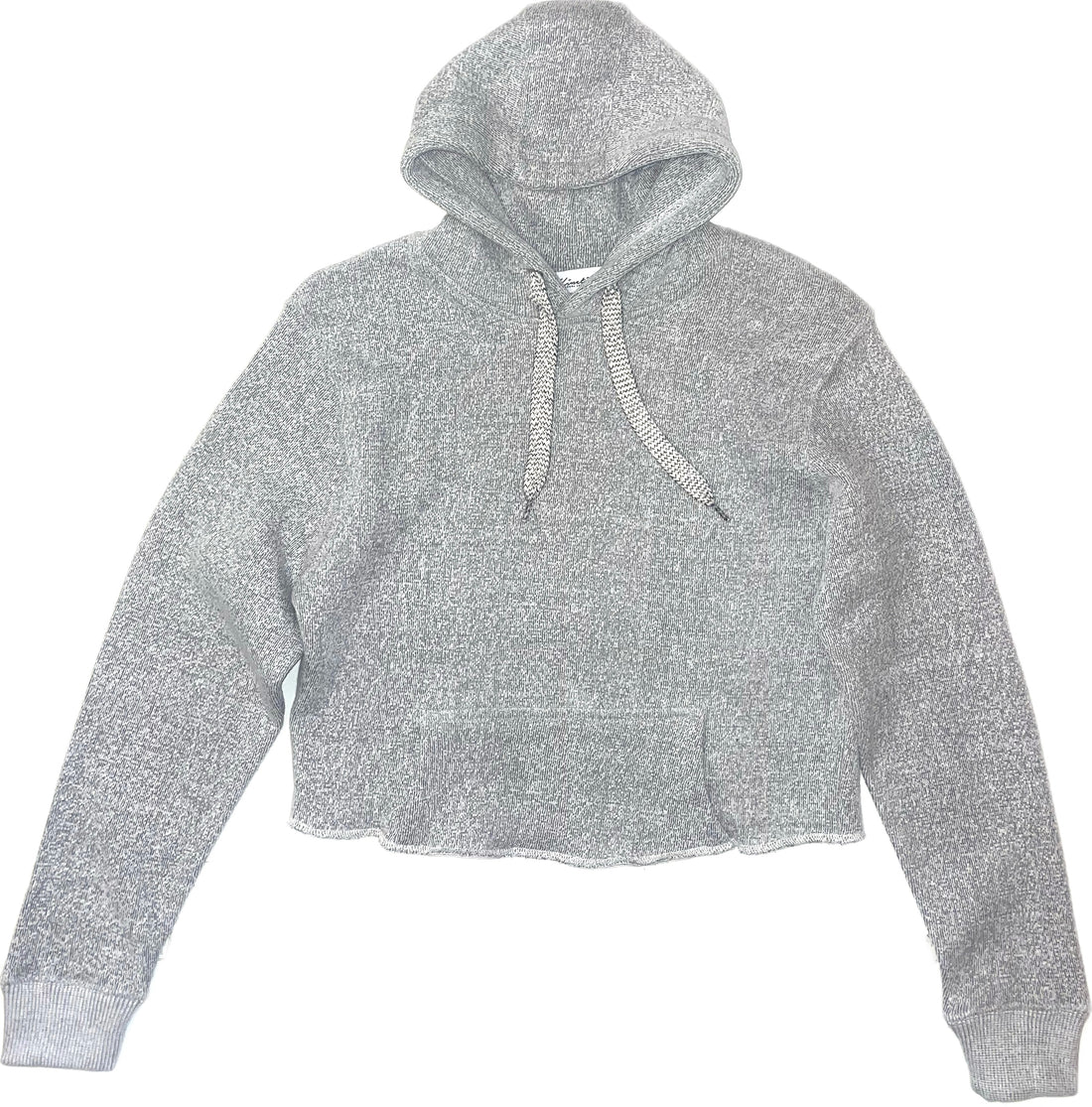 Women's Half Moon Crop Hoodie (Heather Grey)