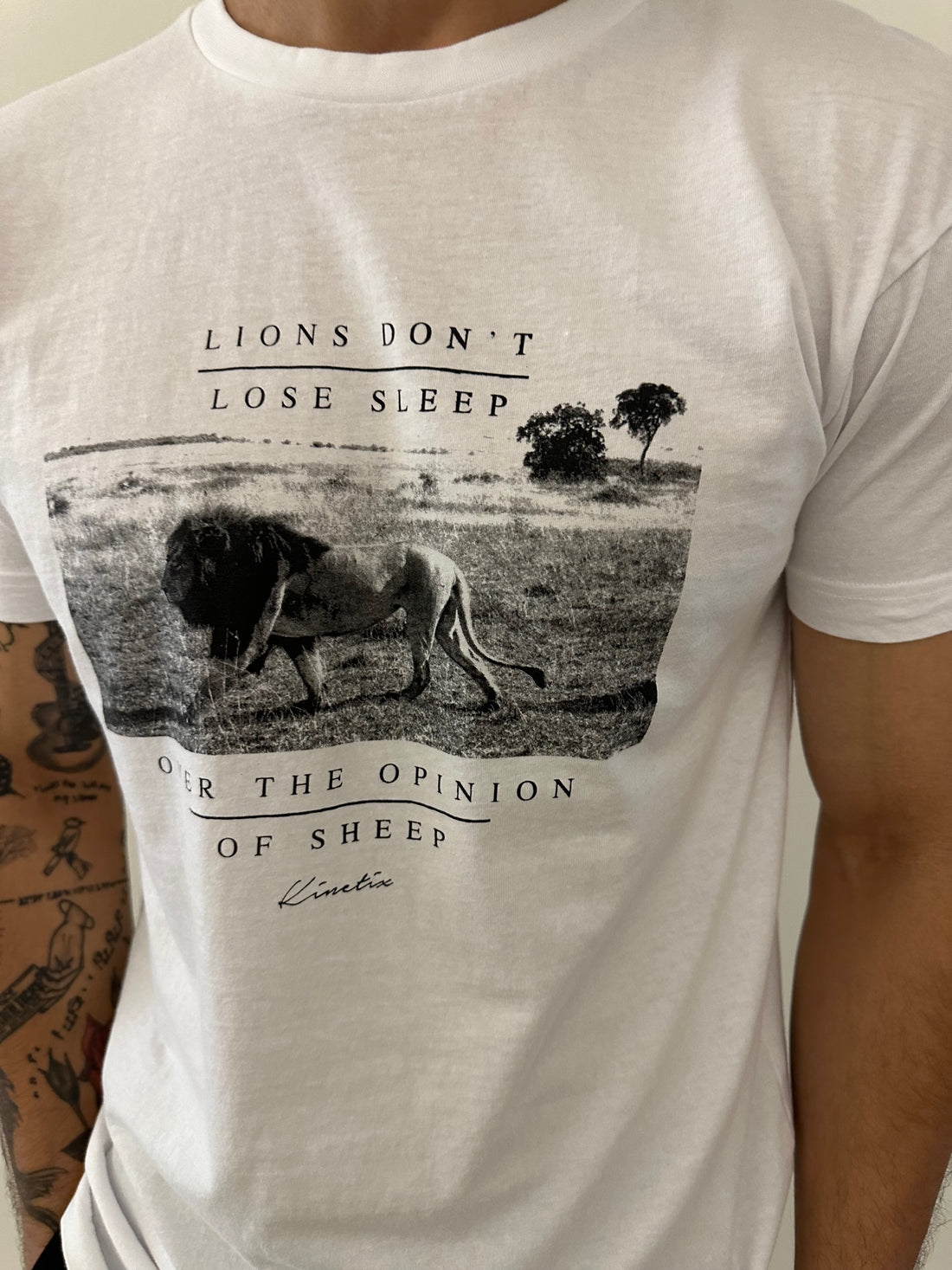 Lions Don't Lose Sleep Over the Opinion of Sheep (White)