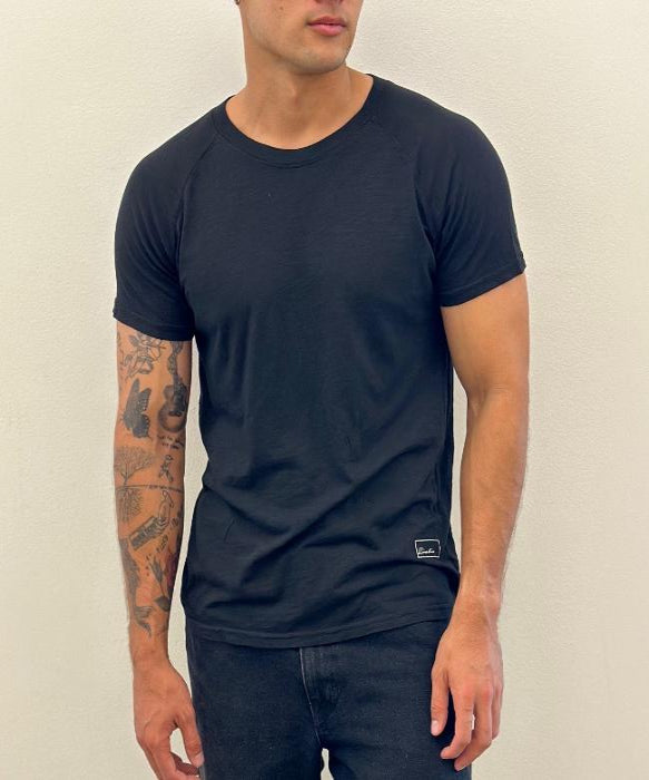 New Standard 4 Corners Raglan (Black) 100% USA Cotton