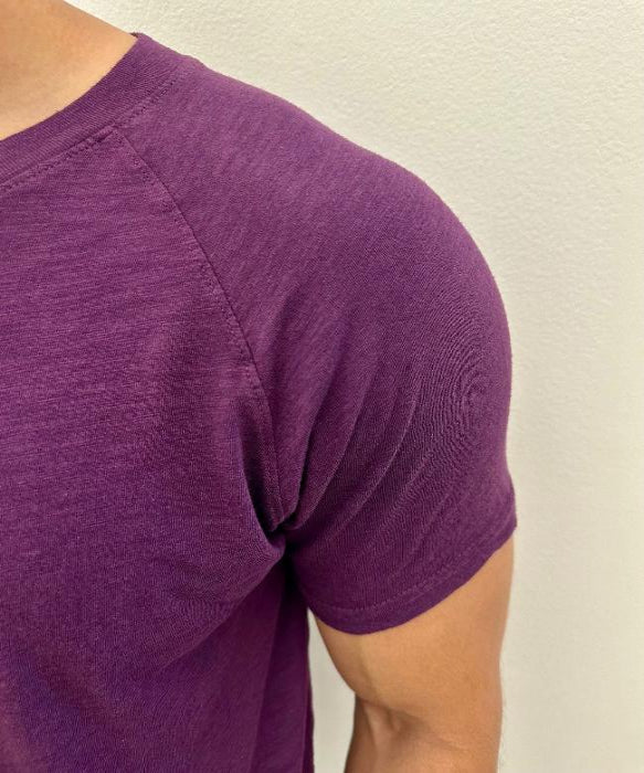 New Standard 4 Corners Raglan (Plum) 100% USA Cotton