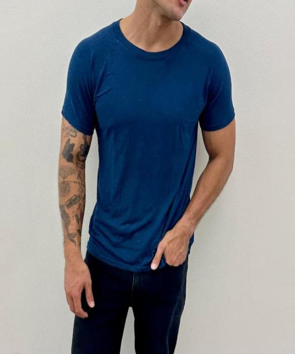 New Standard 4 Corners Raglan (Egyptian Blue) 100% USA Cotton