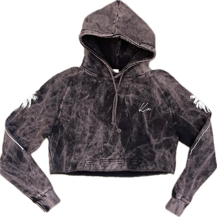 Women's KX Palm Crop Hoodie (Charcoal Mineral)