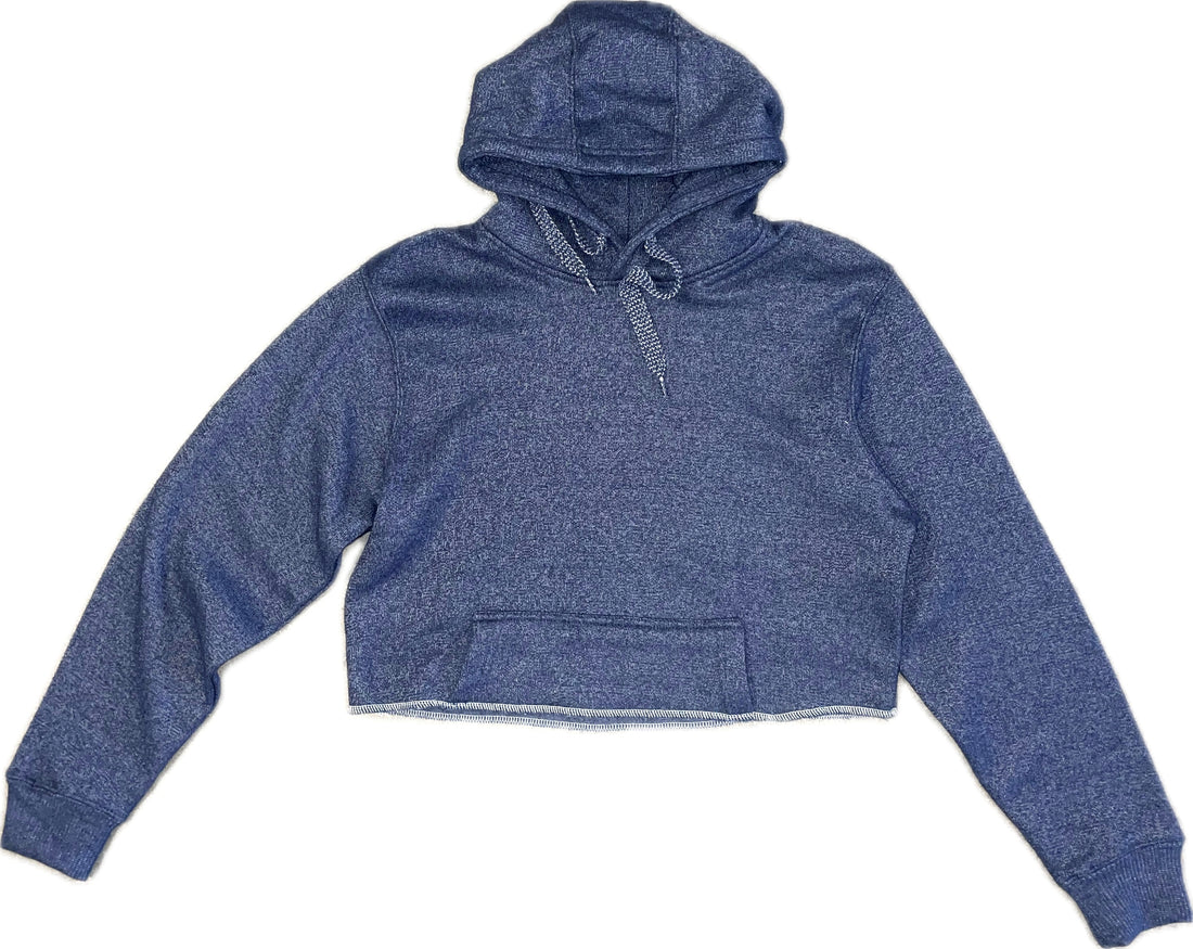 Women's Half Moon Crop Hoodie (Heather Navy)