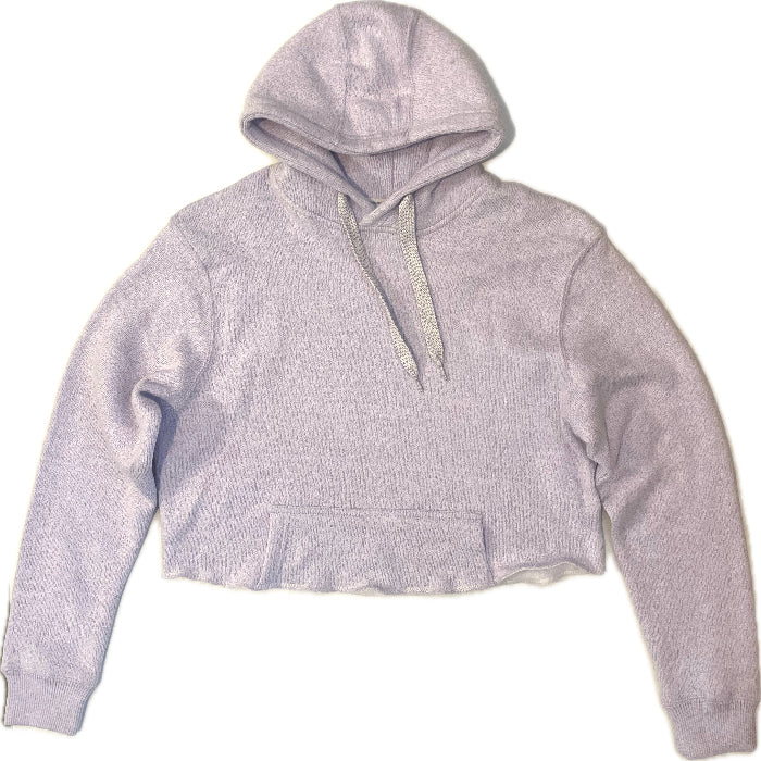 Women's Half Moon Crop Hoodie (Lavender)