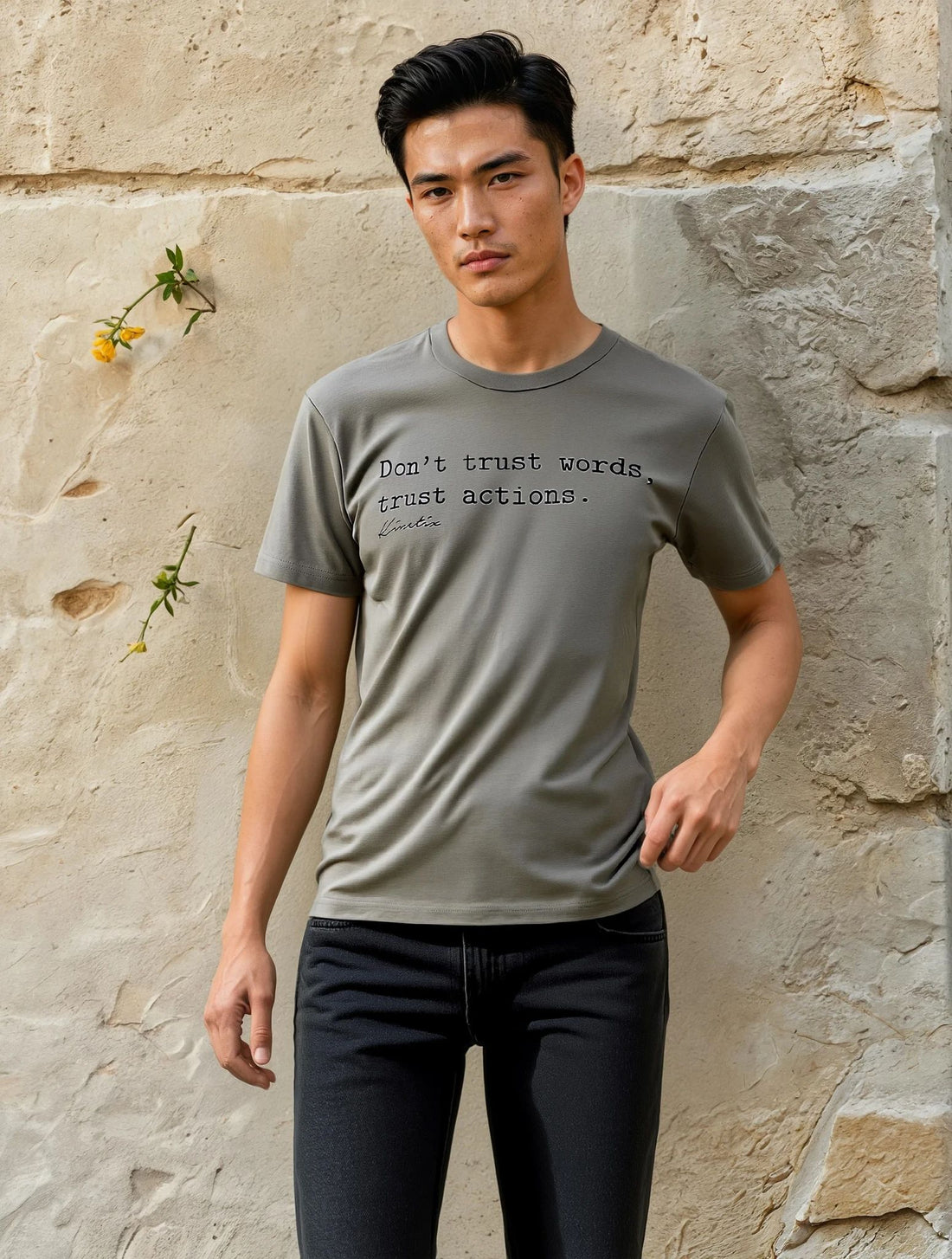 "Don't trust words, trust actions." (Stone Gray)