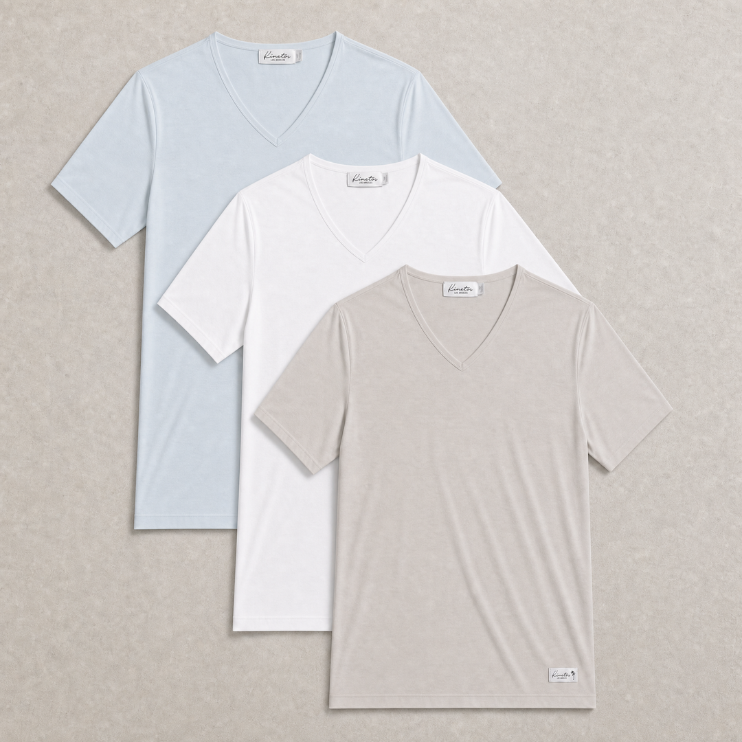 Summer Pack Four Corners Organic V-Neck Tees - Three Pack (Save $75)
