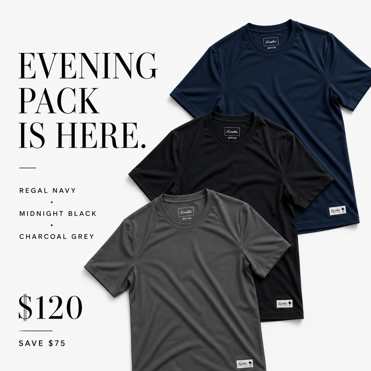 Evening Pack Four Corners Tee - Three Pack (Save $75)
