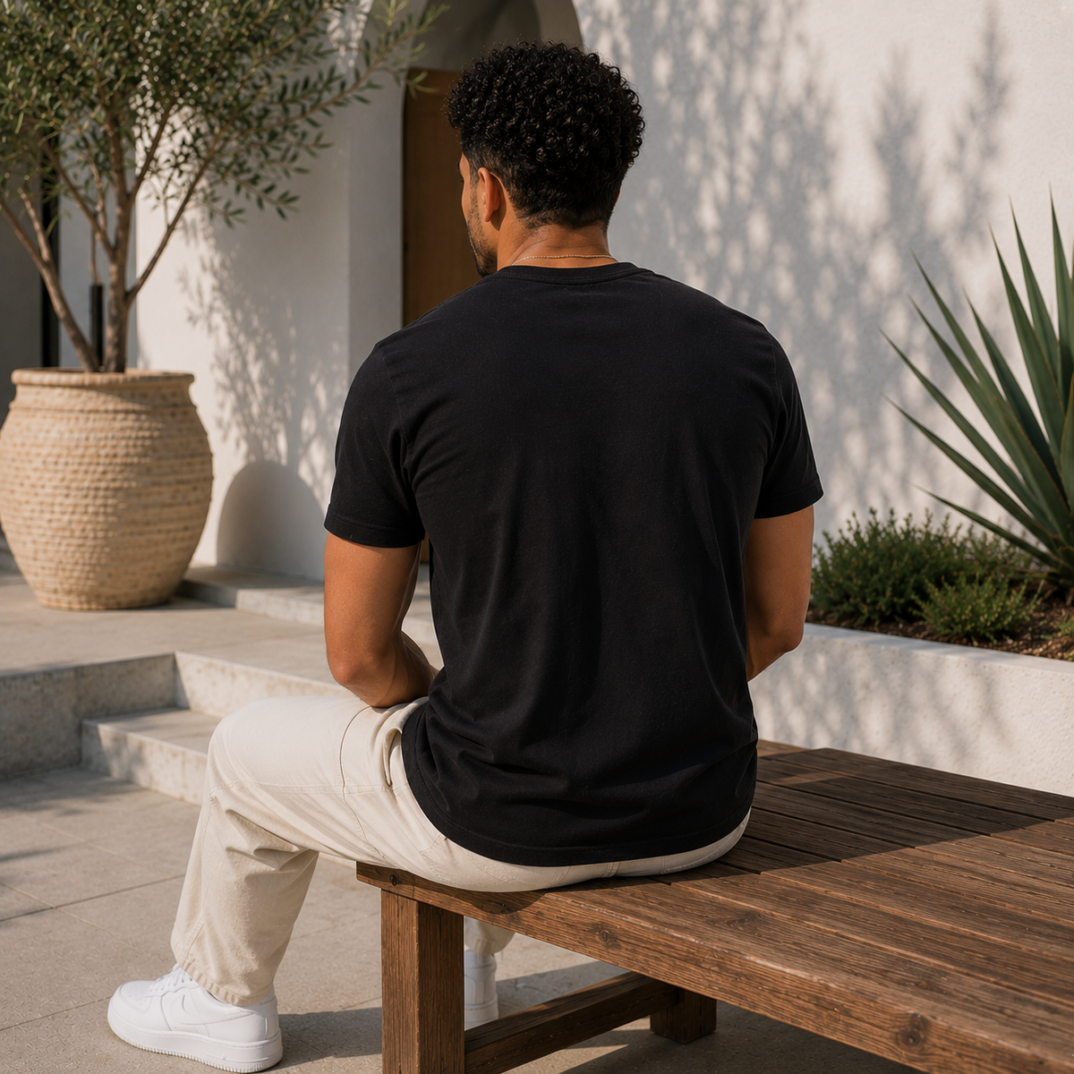 New Four Corners Tee Crew - Black