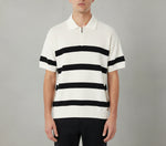 Del Mar Zip Polo (White and Black)