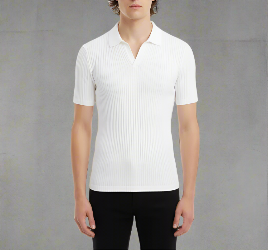 Summer Forever Knit Polo (Snow White)