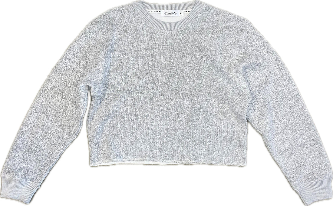 Women's Half Moon Crop Sweater (Heather Grey)