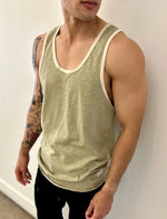 Zuma Beach Tank (Olive) 100% USA COTTON