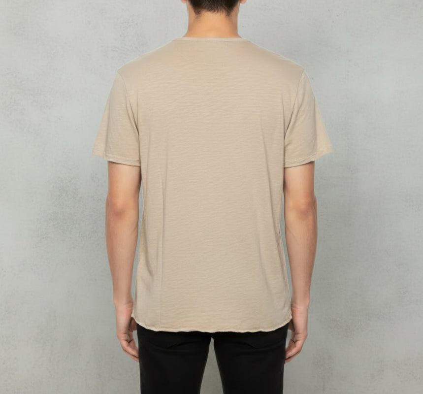 Tokyo on our 4 Corners V-neck (Khaki)