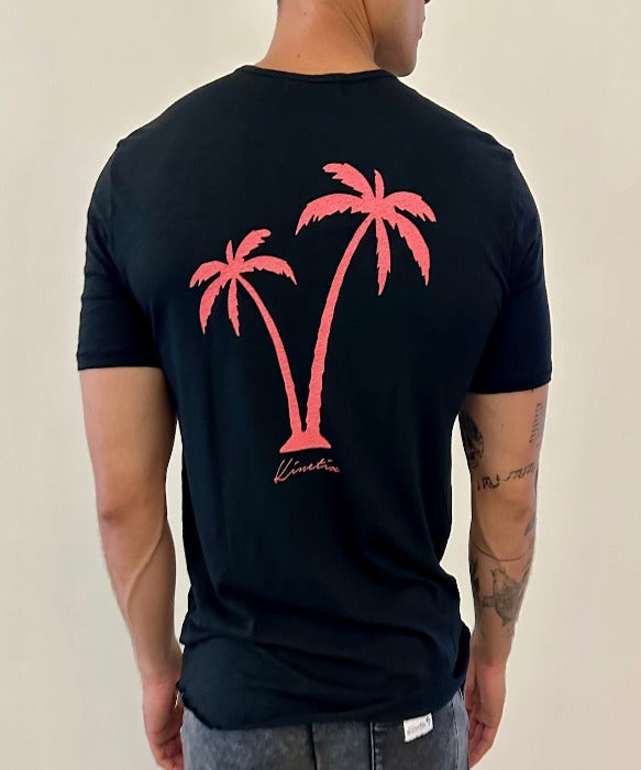Twin Palm on 4 Corners Crew (Black) 100% USA COTTON