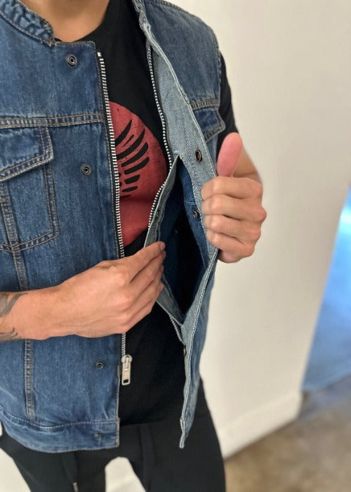 Jardin Utility Vest (Denim Blue)