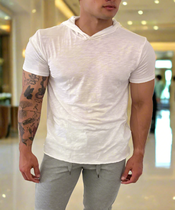 Summer Casual Bundle (4 Corners Short Sleeve Hoodie White and 4 Corners Crew White)