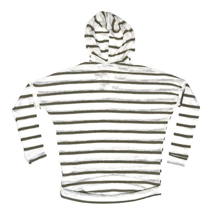 Women's Glass Beach Hoodie (Forest Green Stripe)