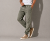 Kinetix Travel Joggers in Faded Moss, slim fit stretch cotton travel pants for men