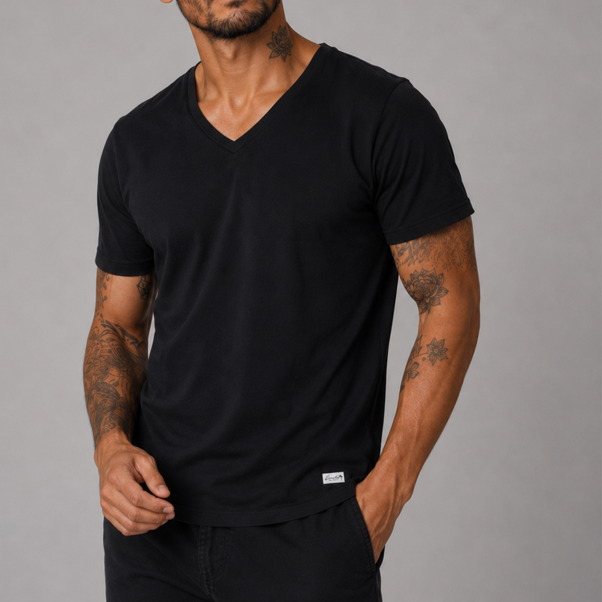 New Four Corners V Neck Tee Organic