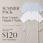 Summer Pack Four Corners Organic V-Neck Tees - Three Pack (Save $75)