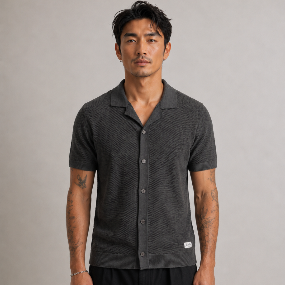 Mykonos Polo (Beach Rock Charcoal)