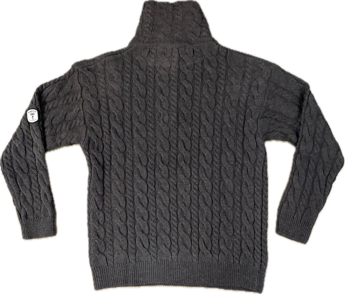Crescent Bay Zip Sweater (Steel Gray)