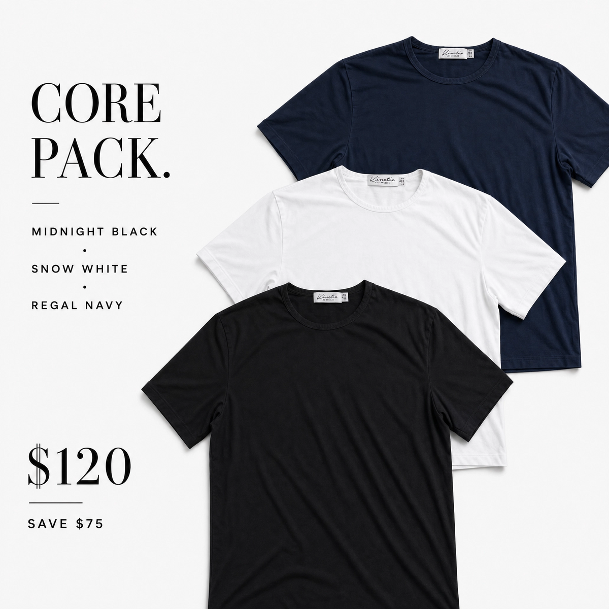 Core Four Corners Tee - Three Pack (Save $75)