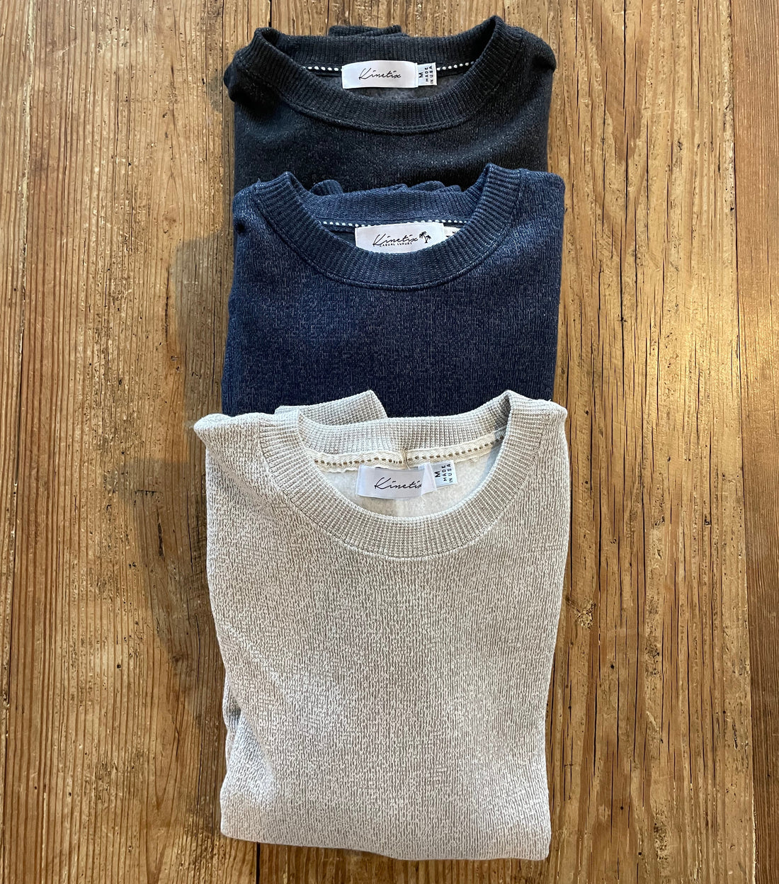 Half Moon Sweater Bundle (Heather Black, Heather Navy, and Heather Sand) $47 SAVINGS