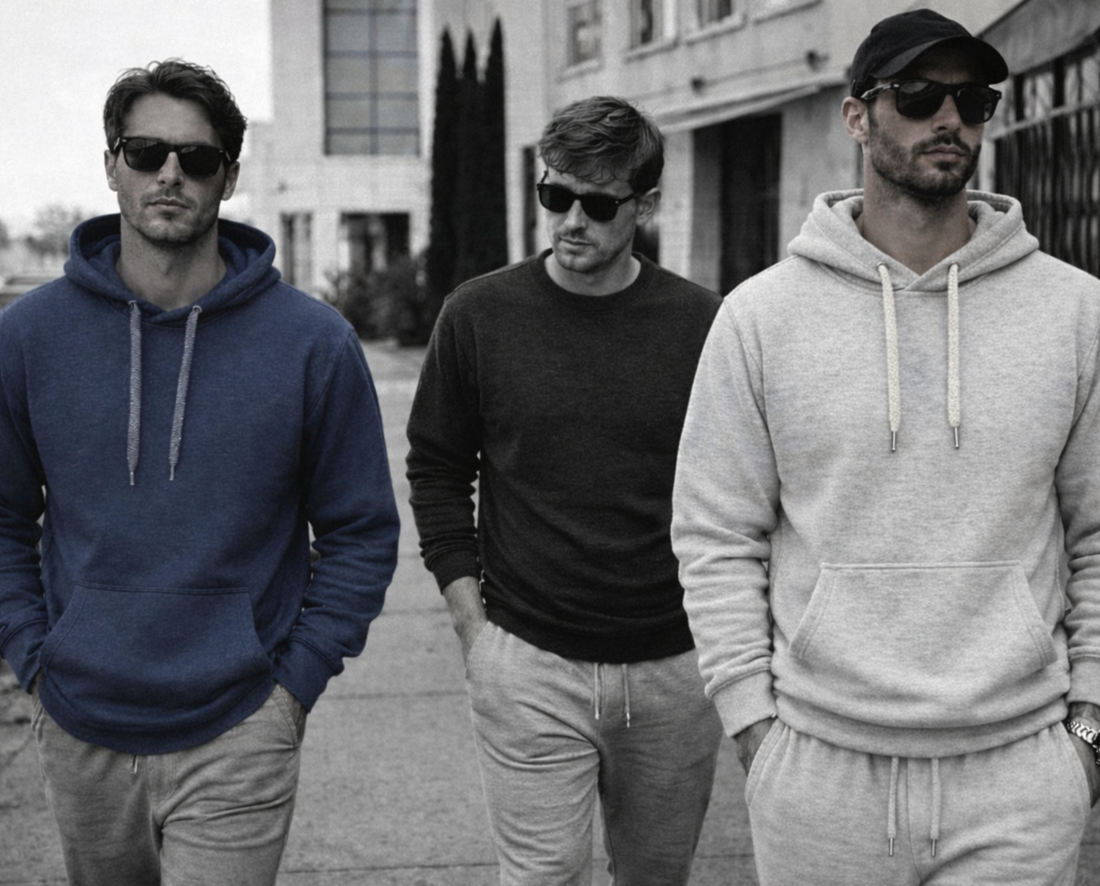 Half Moon Hoodie/Sweater Bundle (Heather Navy, White Pepper, and Heather Black) $39 SAVINGS