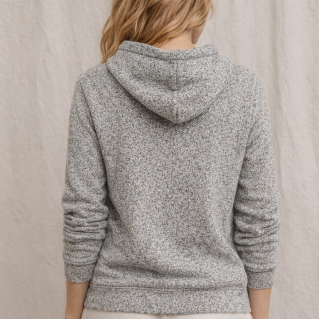 Women's Half Moon Hoodie (Heather Salt & Pepper)