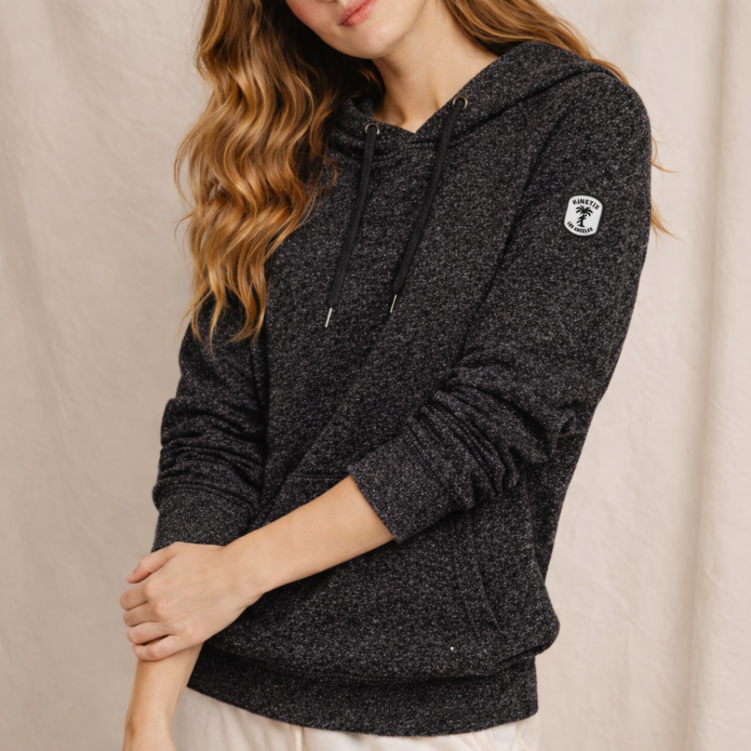 Women's Half Moon Hoodie (Black)