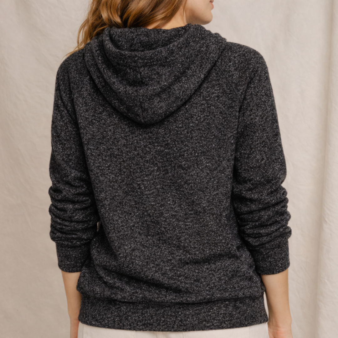 Women's Half Moon Hoodie (Black)