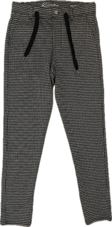 Hound's Tooth Travel Pants (Black/White)