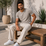 New Four Corners Tee Crew Organic - Stone