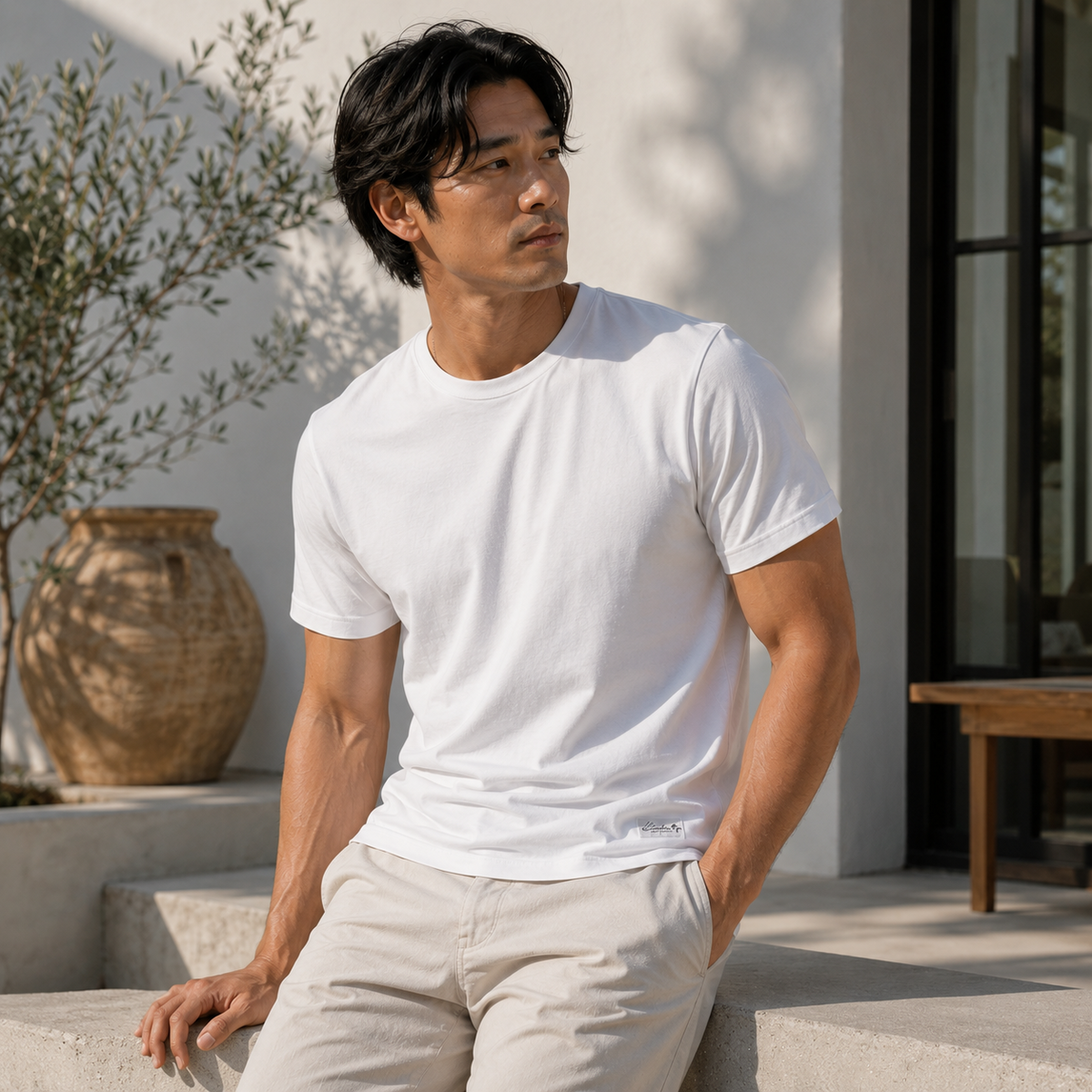 New Four Corners Tee Crew - White