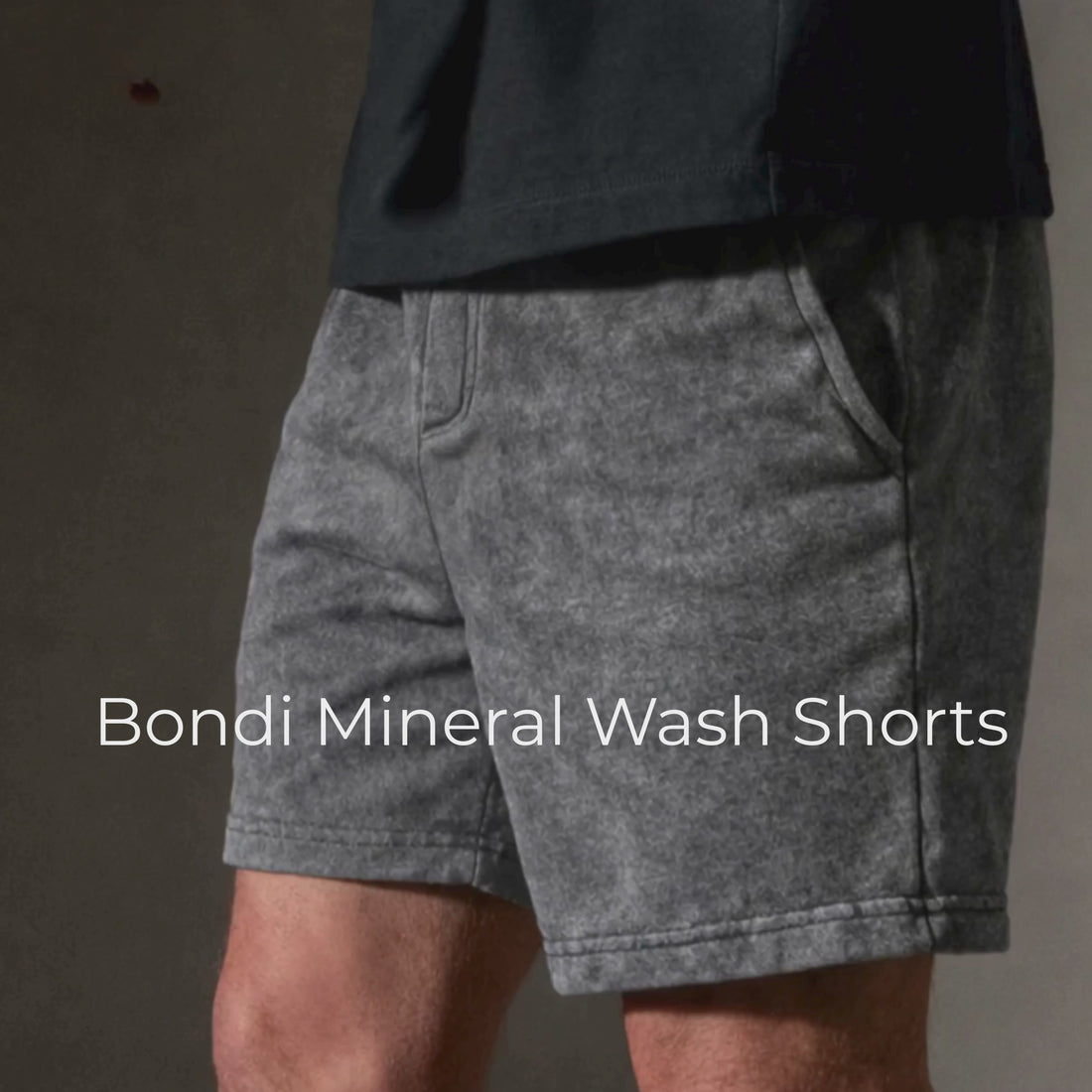 Bondi Beach Cotton Shorts 8" Inseam (Mineral Charcoal)