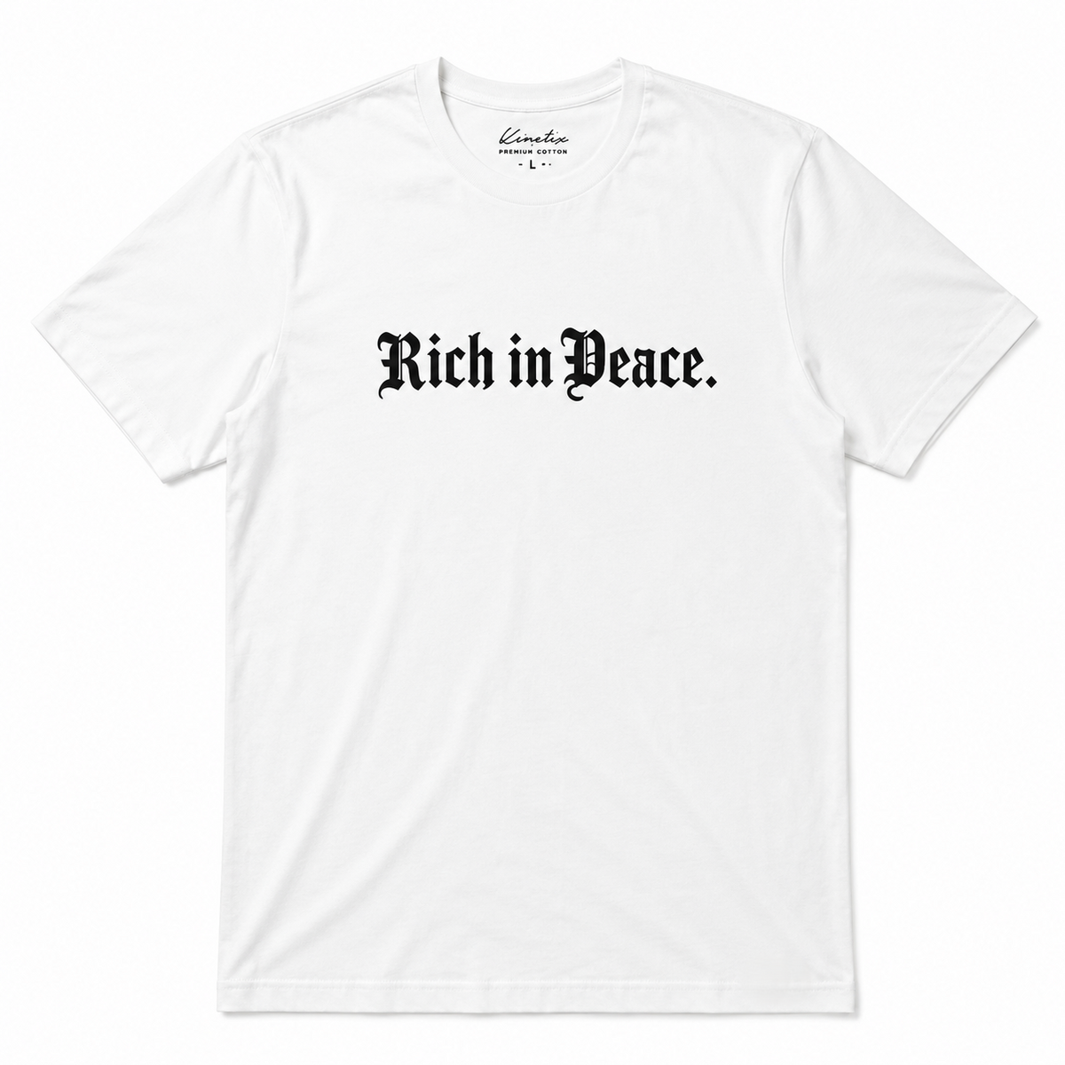 Rich in Peace Organic Tee (Navy or White)