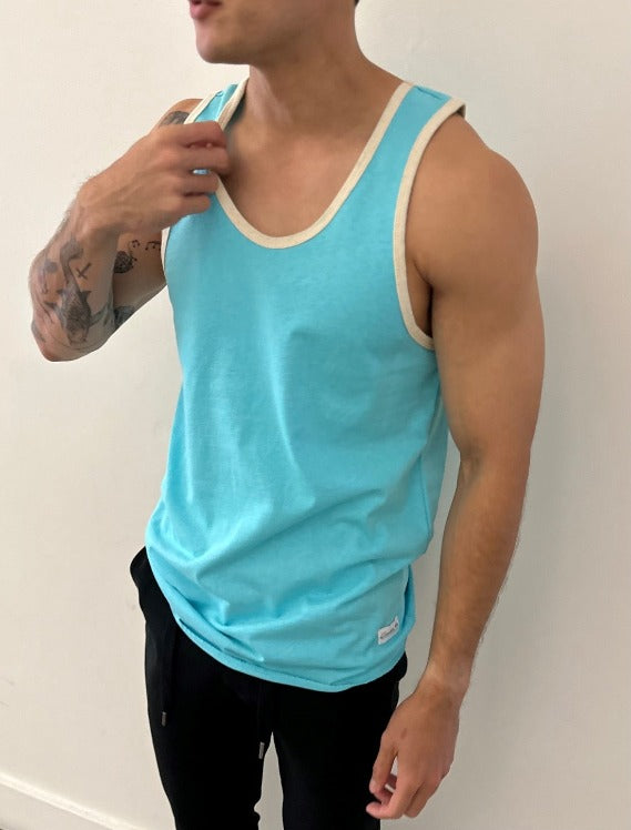 Zuma Beach Tank (Mint) 100% USA COTTON