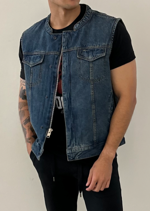 Jardin Utility Vest (Denim Blue)