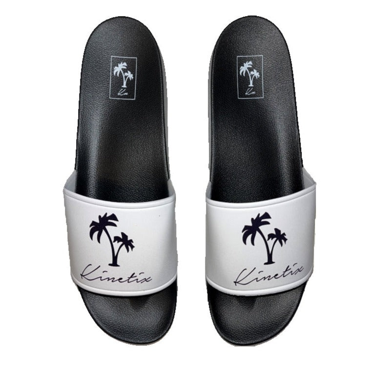 Twin Palms Slides (White and Black)