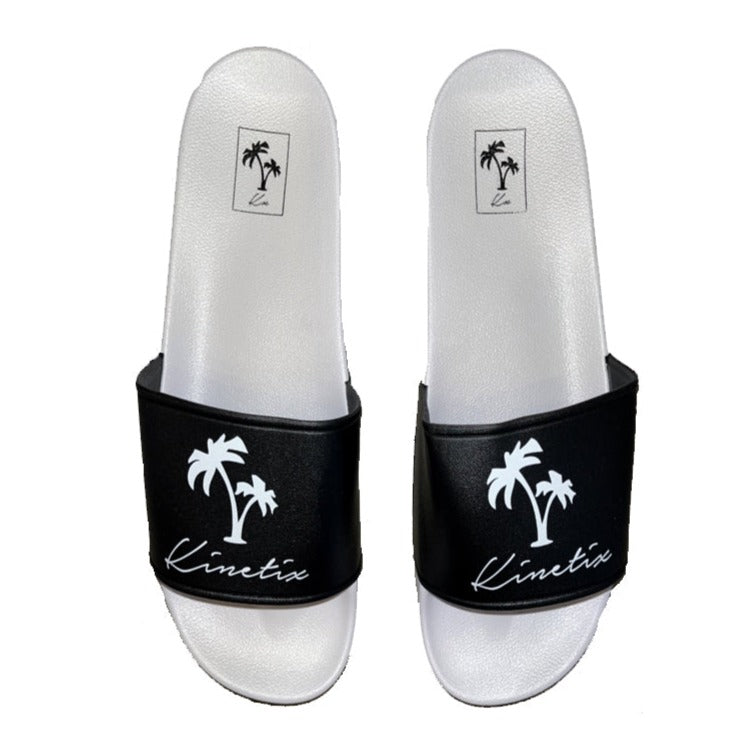 Twin Palms Slides (Black and White)